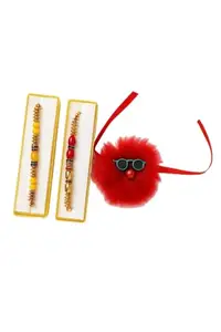 Set of 3 rakhi(2 adult+1 kids) +Roli Chawal +Choco pie