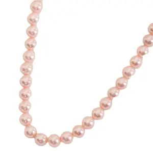 DeepMines Gulabi Pearl Necklace Original Certified By IGL Lab मोतियों की गले की माला Attractive & Shinny Mukta Ratan Pink Moti Mala Round Shape ओरिजिनल पर्ल नेकलेस For Wearing Purpose