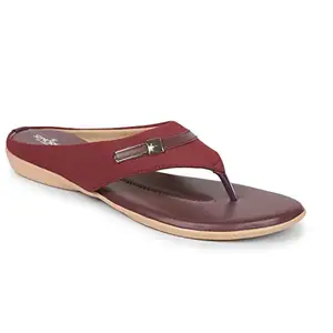 Liberty Women MK-78 CHERRY Casual Slipper-4 UK