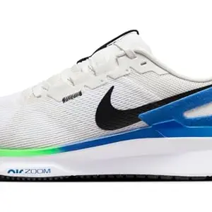 NIKE Mens Running Shoes Air Zoom Structure 25-White/Black-Platinum Tint-Star Blue-Dj7883-104-6Uk