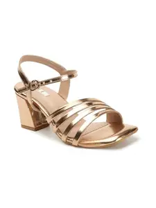 ELLE Women Fashion Sandal,Rose Gold,UK-7