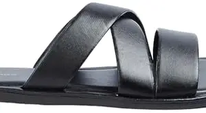 Max Men Solid Double Strap Comfort Sandals,Black,42