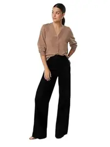 KOTTY Women's Straight Fit High-Rise Stretchable Jeans