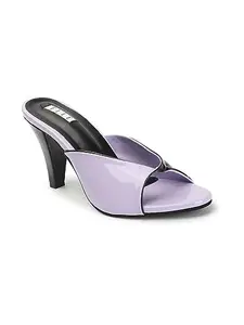 ELLE Women's Slide Sandal-3 Kids UK (EL-AF-W-16 Lavender-Black)