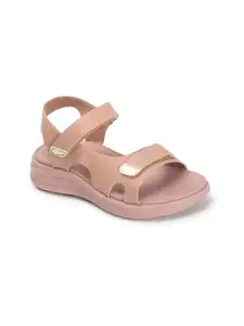 Carlton London Sports Women's Backstrap Sandals Colour-Peach, Size-UK 8