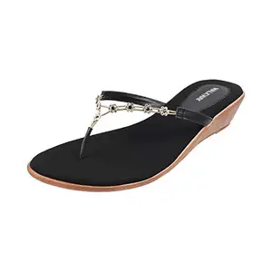 Walkway Womens Synthetic Black Slip Ons (Size (6 UK (39 EU))