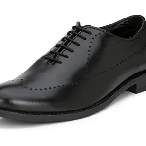 Saddle & Barnes Men's Black Leather Brogue Shoes - 8 UK, hs 160-8