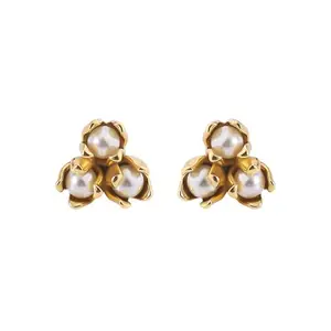 MEENAZ Earrings for Women Girls | Anti tarnish Gold Hoops | Studs | Ear Tops | Trendy | Fancy | Stylish | Aesthetic Jewellery | Accessories for Everyday Wear Ear rings Stainless steel Korean design