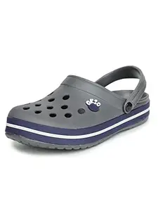 ABROS Men's AZCG0501 AKZO Clogs -Grey/Navy -9UK