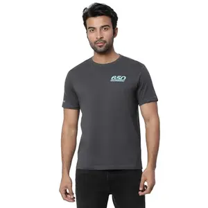 Royal Enfield Men's Regular Fit T-Shirt (TSO230042_Grey S)
