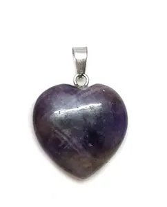 ASTROGHAR Natural Amethyst Crystal Mini heart Shaped Pendant