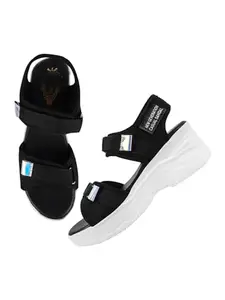 Shoetopia Women's Sandal-7 Kids UK (Girls-Risky-Black)-EU40