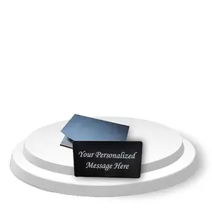 Savri Personalized Laser Engraved Aluminum Wallet Card Insert - Custom Message for Loved Ones - Credit Card Size - Anniversary, Mother's Day, Teacher's Day Gift - Special Occasion Card Gift.