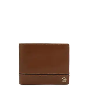 Da Milano RFID Protected Leather Wallet for Men with Card Slot - Brown