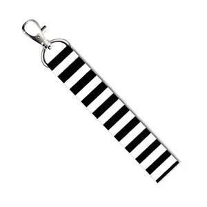 ISEE 360® Black and White Lanyard Tag with Swivel Lobster for Gift Luggage Bags Backpack Laptop Bags L X H 5 X 0.8 INCH