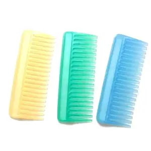 ZAUKY Detangling Teeth Hair Combs Set of 3 Hair Care Bath Shampoo Comb multicolor