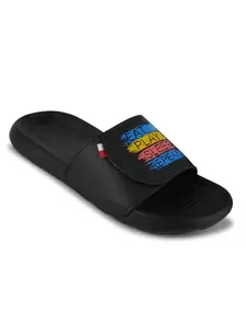 Shoe Mate Sliders Mens White,Sky Blue,Black Stylish Printed Flip Flop & Slippers