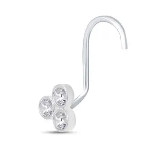 NEMICHAND JEWELS 925 sterling Silver Handmade Antique oxidised Nose Rings/Nose pin for womens