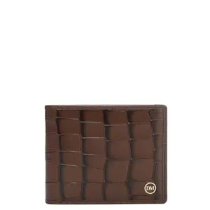 Da Milano RFID Protected Leather Wallet for Men with Card Slot - Brown