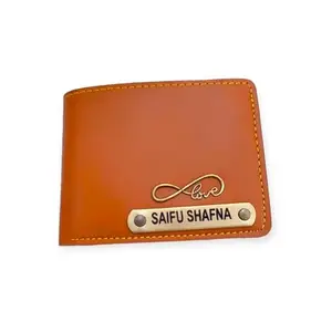 NAVYA ROYAL ART Personalized Mens Wallet Anniversary or Birthday Gift for Husband/Brother/Boyfriend/Friend - Tan ST05