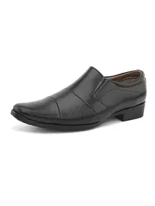 SIR CORBETT Leather Formal Official Moccasins Shoes for Men Black - 10 UK