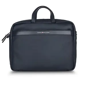 Tommy Hilfiger Morbius Men Leather Business Case Navy