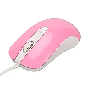 Xinwe Wired Gaming Mouse, Plug and Play Computer Mouse with Ergonomic Design for Home (Pink)