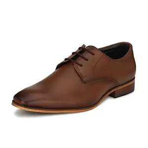 Saddle & Barnes Men's Tan Leather Derby Shoes - 9 UK, HS 233-9