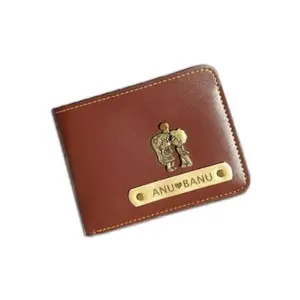 NAVYA ROYAL ART Personalized Wallet for Men and Boys | PU Leather Customized Purse with Name & Charm | Unique Birthday & Anniversary Gift for Men - Brown 04