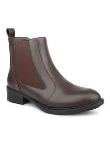 Inc.5 Women Brown Chelsea Boots