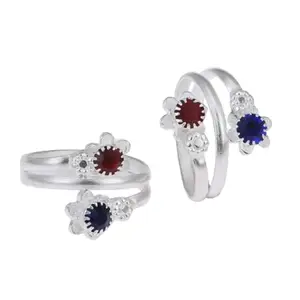 AanyaCentric Toe Rings Silver-Plated Adjustable, Traditional & Fashionable Jewelry for Women