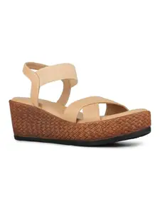 Inc.5 Womens Beige Casual Solid Round Toe Heels