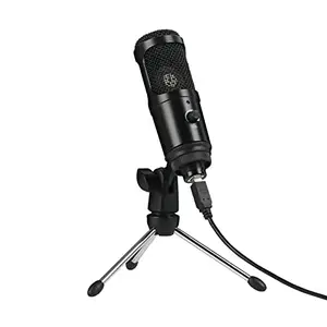AIXING USB Plug-and-Play Condenser Micropne Mic with Tripod Stand for PC Laptop Games Playing Music Recorg Online Chatting Singing Network Broadcast Live Streaming