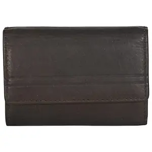 LMN Genuine Leather Brown Wallet for Women 1510 (3credit Card Slots)