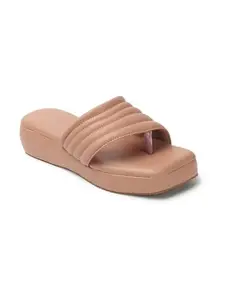 ICONICS Women's Slip On Comfortable Sandals for Daily Work Casual Use I ICN-ST-Wn-47 Tan 7 Kids UK