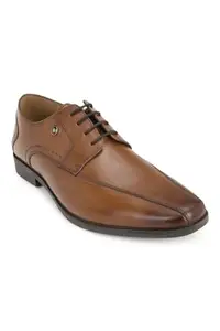Louis Philippe Men Brown Leather Lace Up Shoes