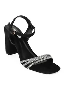 ELLE Women Sandal,Black,UK-4