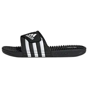 Adidas unisex-adult ADISSAGE CBLACK/FTWWHT/CBLACK Slide Sandal - 4 UK (F35580)