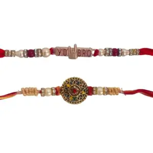 Rakhi Set for Brother Bhabhi & Kids | 2 Combo Set for Brother | Raksha Bandhan Set of Designer Rakhis | Rakhi Set for Brother and Sister