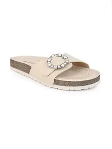 BRISKERS Diamond Buckel Flat for Women