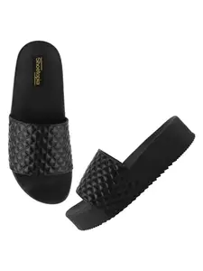 Shoetopia Women's Heeled Sandal-8 Kids UK (Naughty-Black)-EU41