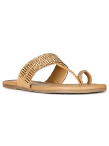 Bata Women's Slip-on Sandal - GOLD (7 UK) (5718423)