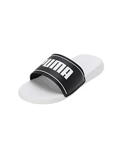 Puma unisex-adult Slide Max White-Black Slide Sandal - 7 UK (39453704)