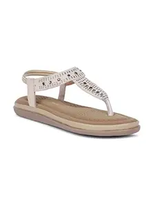 Bata Comfit Bata Womens Diamonte Flats, (6618842), 6 Beige