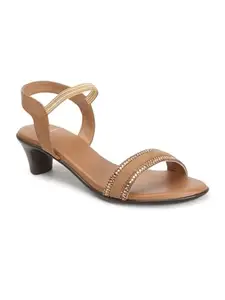 Carlton London Women Sandal,Tan,UK-6