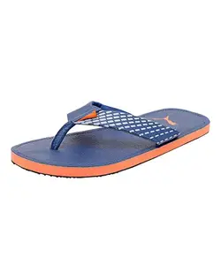 Puma Mens Ketava Duo v7 Blazing Blue-Vibrant Orange-Blue Wash Slipper - 10UK (38883302)