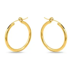 PALMONAS 18k Gold Plated Golden Halo Hoops for Womens Waterproof & Anti-Tarnish