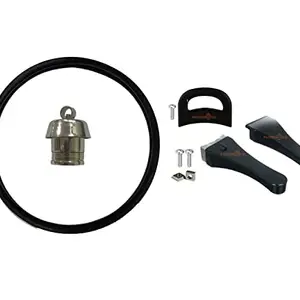 PARDZWORLD Pressure Cooker Rubber Gasket, Whistle -Brass & Handle Set 3 Pcs Suitable for Pigeon 5 Liters Pressure Cookers Match & Buy. price in India.