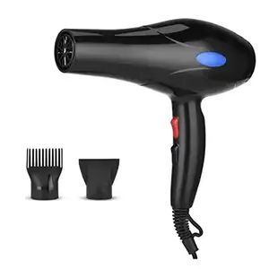 Generic Professional 5000 watt Hair Dryer with Hot and Cold 2x Speed, Air and Nozzles For Men And Women, Black