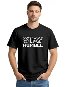 ENCIGER Men’s Printed Cotton T-Shirt | Graphic Casual Tee Round Neck Half Sleeve | Trendy Regular Fit Summer Wear